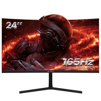 CRUA CR240DM 24 inch Curved Gaming Monitor, FHD 1080P Frameless