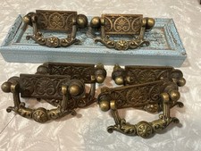 RARE BRONZE 19th CENTURY BEAUTIFUL PERIOD FANCY VICTORIAN HANDLES HEAVY WEIGHT