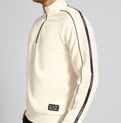 Emporio Armani Half-Zip Sweatshirt Beige Creme L