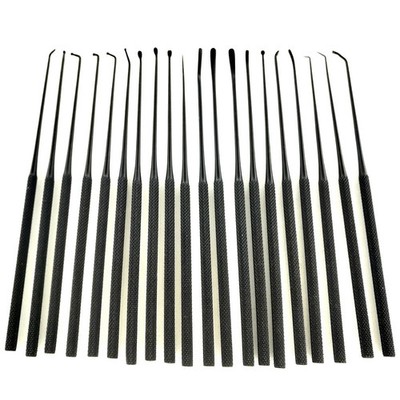 Rhoton Micro Dissector Set 20 Pieces Black Coated Neurosurgery Instruments New