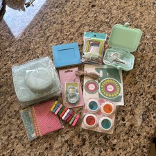 Fujifilm Instax Mini 8 8 9 Accessory Kit Green Case Frame Stickers 11 Piece Set