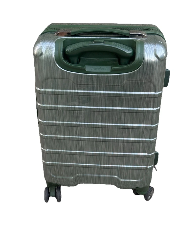 Travelpro Rollmaster Hardside Carry-On Luggage Suitcase Spinner Green 22" USED - Image 3 of 4