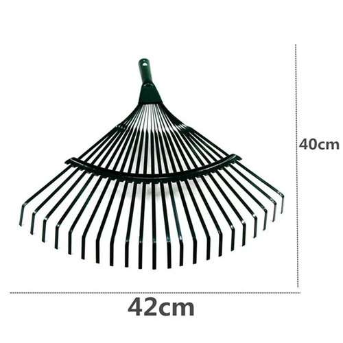 22-Tooth Durable Iron Garden Rake Head for Grass Farming Leaf Removal Landscapin - Afbeelding 7 van 7
