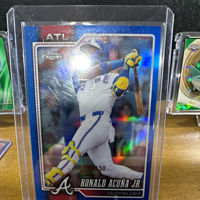 Topps 2024 Chrome Ronald Acuña Jr. #250 Blue Refractor /150 Braves
