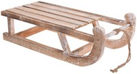 Deko Schlitten Aus Holz 50 Cm White Washed - Nostalgie Schlitten, Winterdeko