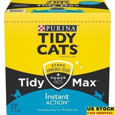 38lb Box Clumping Cat Litter Low Dust 24/7 Odor Control Instant Action Pebbles
