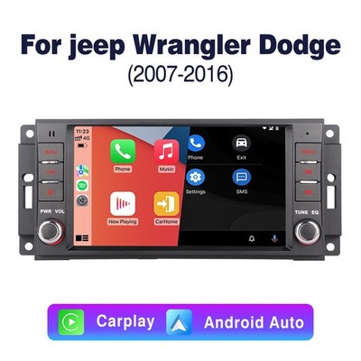 Autoradio Android Auto Jeep Wrangler Dodge Hohe Ausgangsleistung CarPlay BT DAB