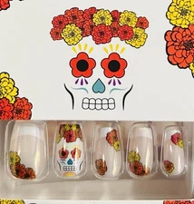Red Aspen Medium Coffin Sugar Skull Glazed French Luz, Estas En Mi Corazon🌺