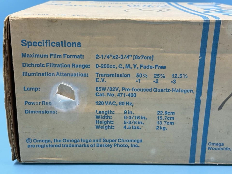 Sistema de lámpara Divhroic Omega C-700 Super Chromega con accesorios en caja Foto 3 de 4