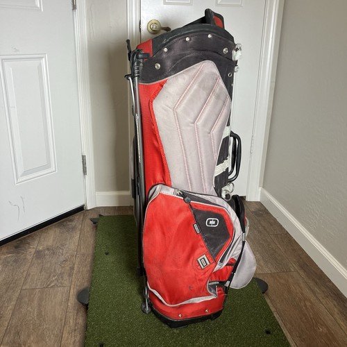 Ogio Grom Red Golf Cart Bag schwarz grau - 8 Wege Top Holz - lesen - ohne Gurt - Bild 6 von 23