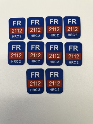 FR Replacement Patch Lot of 10 iron-On Flame Resistant Tags | HRC2 2112