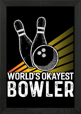 Bowling Bowler Strike Schale gerahmtes Wandbild Poster Leinwanddruck Bild