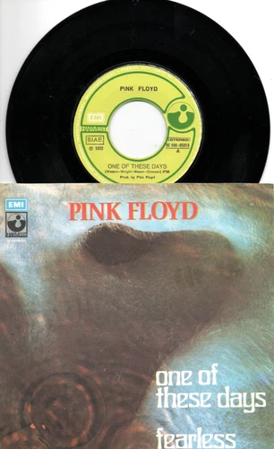 PINK FLOYD ONE OF THESE DAYS / FEARLESS ITALIAN 7" SINGLE P/S 1978 HARVEST