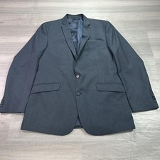 Kenneth Cole Reaction Suit Jacket Mens 42L Gray 2 Button Notch Lapel Dress