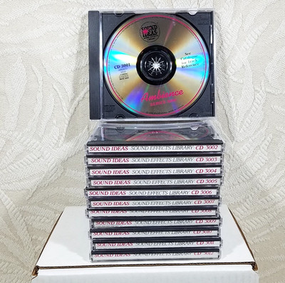 SOUND IDEAS SOUND EFFECTS LIBRARY - AMBIENCE SERIES 3000 - 12 CDs SET