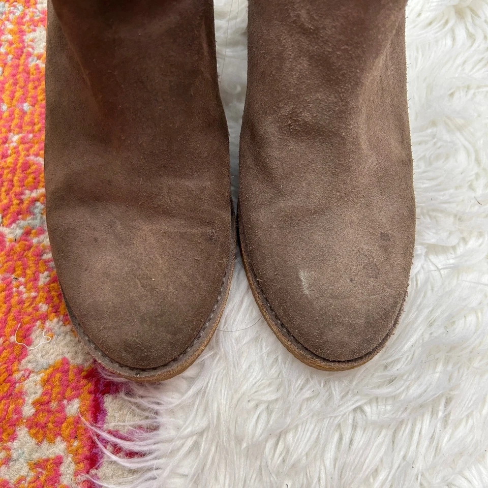 Botines UGG Marrón Taupe Tacón Bloque Gamuza Kasen 7 Estilo 1018644 Foto 4 de 4