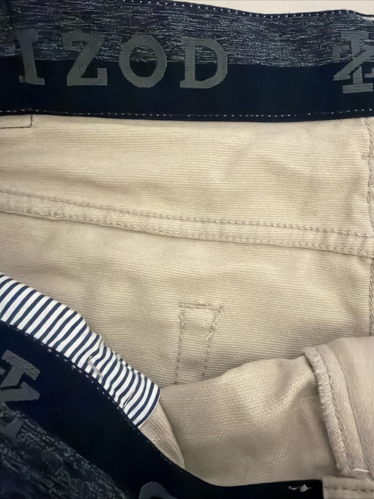 IZOD Men’s Regular Fit Straight Leg Jeans 40x30 Beige Khaki Stretch 1482703 image 5