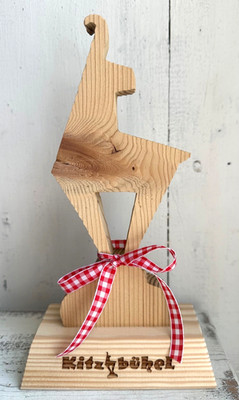 KITZBÜHEL AUSTRIA - Wooden Gams Chamois Handcrafted Decoration Statue Figure Ski