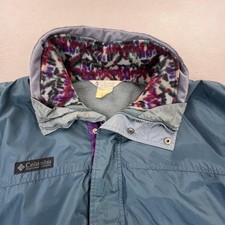 Vintage Columbia Bugaboo Jacket Mens Large Teal Purple 3 In 1 Fleece Lined 90s