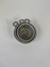 Vintage metal measuring cups 1/2, 1/3, 1/4 cu...