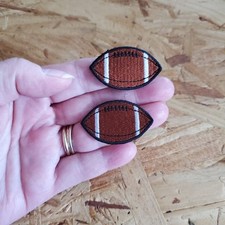 Football - Sports - Coach - 1 5/8" Embroidered Iron On Patches - Set Of 2