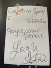ACEO art card “Confusion Spell” Original Acrylic Painting Signed OOAK 2026 — photo 2