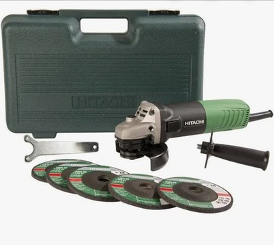 Metabo HPT 6.2-Amp 4.5-Inch Disc Grinder with 5 Grinding Wheels and Case, G12SR4
