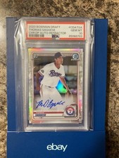 Thomas Saggese 2020 1st Bowman Chrome Refractor Auto /499 PSA 10