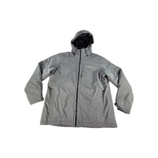 Columbia mens gray hooded jacket Size XL Omni-Tech Ski Snowboard Coat