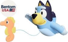 Toomies Bluey Swimming Bath Toy - Bluey Toys Includes Attached Seahorse Baby Toy