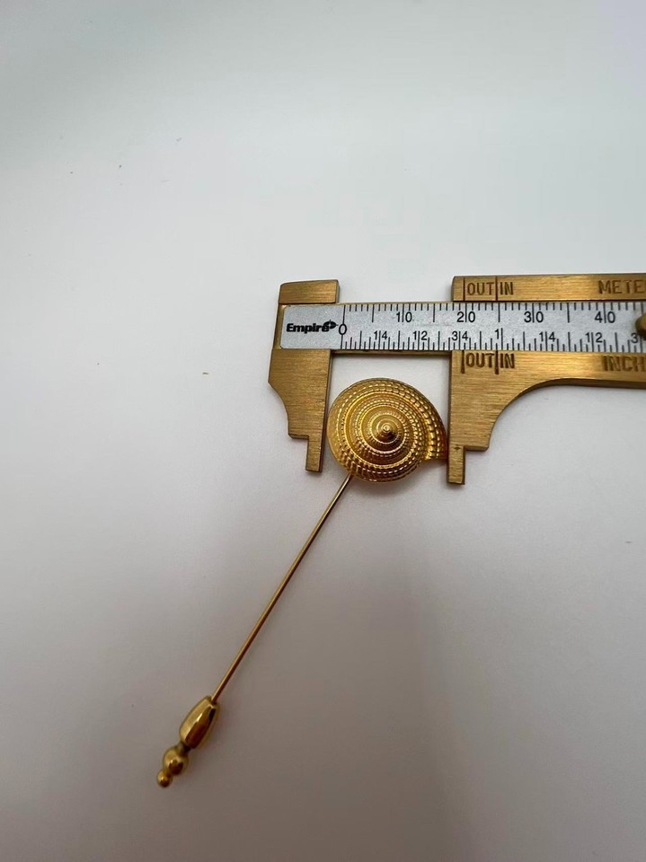 Vintage TRIFARI Gold Tone Spiral Seashell Stick Pin Lapel Pin Signed | eBay