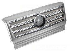 Sport K&uuml;hlergrill Silber Chrom f&uuml;r Mercedes G-Klasse W463 1990-2012