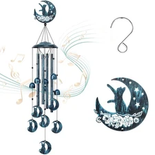 LESES Wind Chimes Cat Memorial Wind Chime for outside Cat Lover Gifts for Women