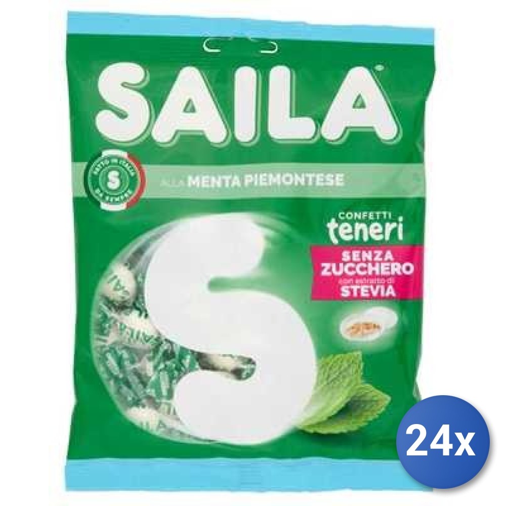 24x Multipack Saila Free Mint Soft Candy Bag 75g