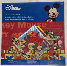 New 12 X 12 Disney Mickey Mouse Scrapbooking Paper Page Kit with Free Shipping