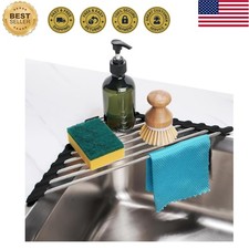 Sponge Holder for Kitchen Sink,Sink Sponge Holder,304 Stainless Steel Over Si...