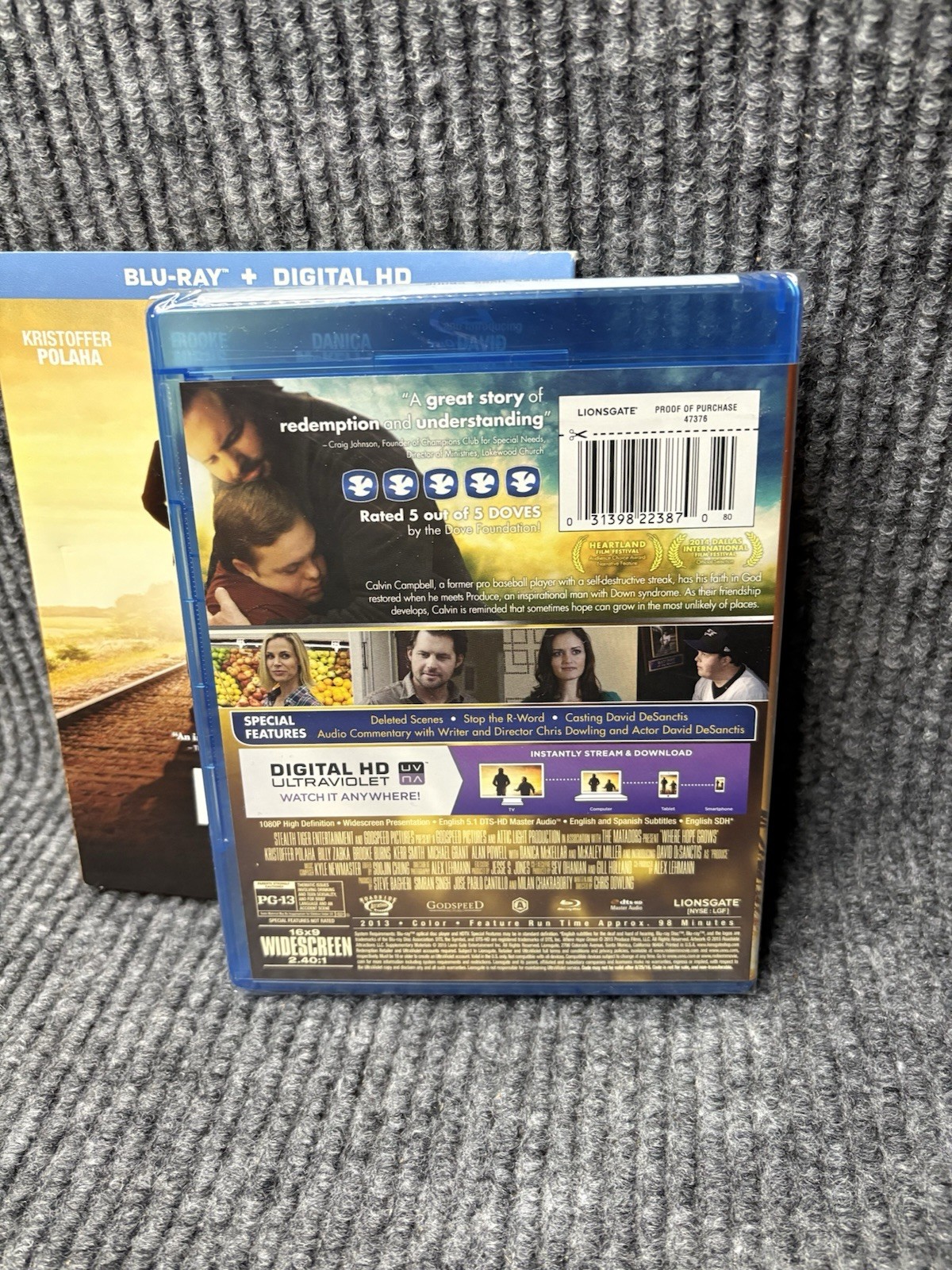 Where Hope Grows (Blu-ray, 2014) Sealed! NEW With Slipcover - Ships Next Day! image 4