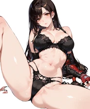 Tifa Lockheart FF7 Waifu Sticker Anime Weatherproof 6" Car Decal Final Fantasy