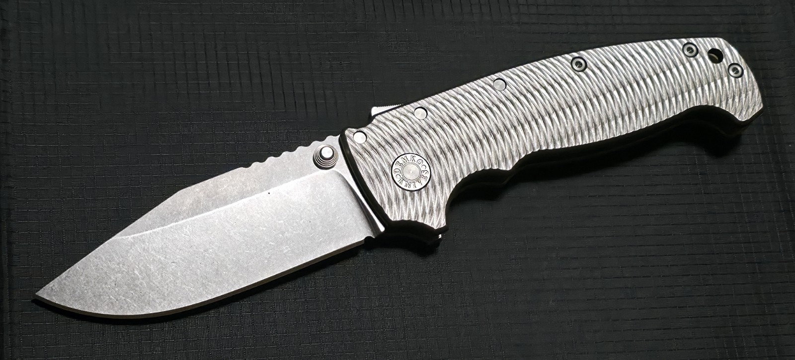 NEW! Demko Custom Knives - AD20 XXX - Textured Ti / Stud Only CPM 3V Blade 🔥