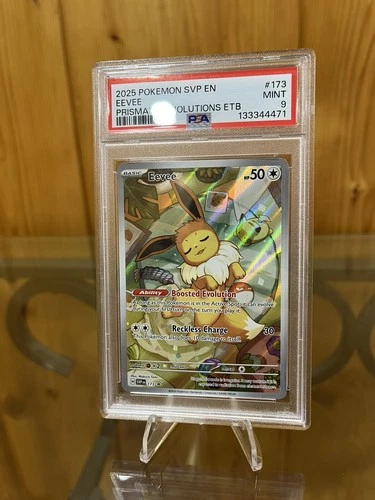 2025 POKEMON SVP PRISMATIC EVOLUTIONS ETB PROMO #173 EEVEE PSA 9
