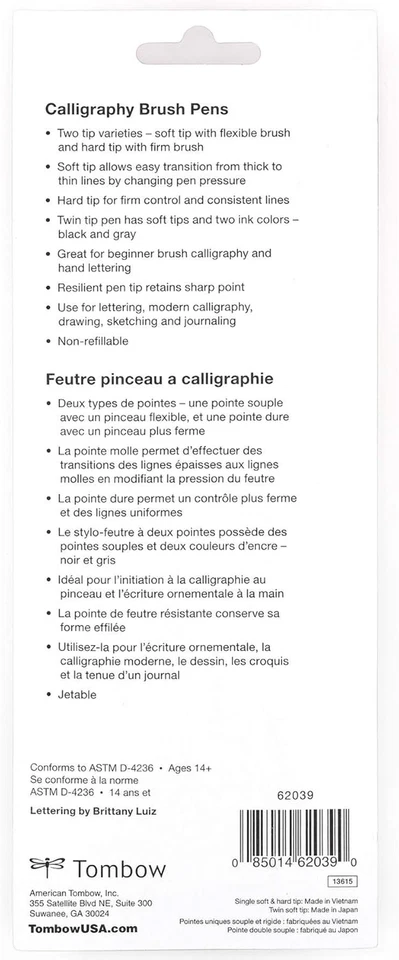 3 Pack Brush Pens Soft Hard Twin Tip Markers for Calligraphy and Art Drawing - image 3 of 4