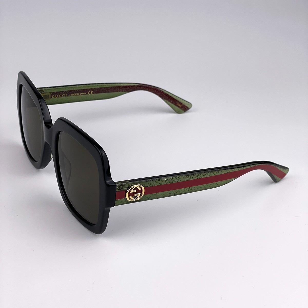 Brand NEW GUCCI GG0036SN 002 Black Green Red Square Women Sunglasses GUCCI GG0034SN 002 Black/Green Square 54 mm Women main image 3