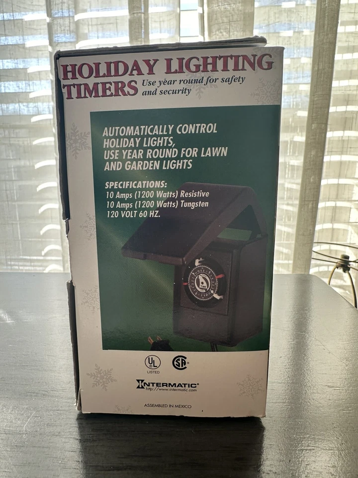 Intermatic Indoor Outdoor Holiday Lighting Timers Model PD4D114 - HB32R & TN111 - Изображение 3 из 4