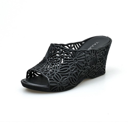 Women's Jelly Wedge Sandals Hollow High Heels Slippers Open Toe Summer Casual - Picture 12 of 19