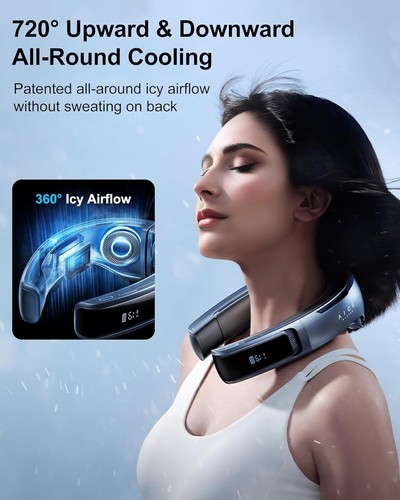 Rechargeable Neck Fan AICE LITE: Immersive Cooling & Heating for All-Day Comfort - Picture 6 of 10