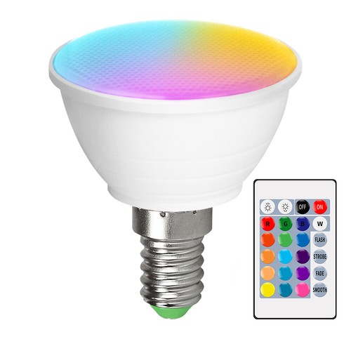 1/4/6/10x RGB Bulb LED E14 E27 GU10 MR16 Dimmable Colour Changing Lamp + Remote - Picture 19 of 35