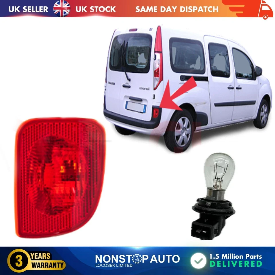 Arrière Phare Anti-brouillard & Réflecteur/Droit - 3712 Pour Renault Kangoo MK3 - Photo 3/4