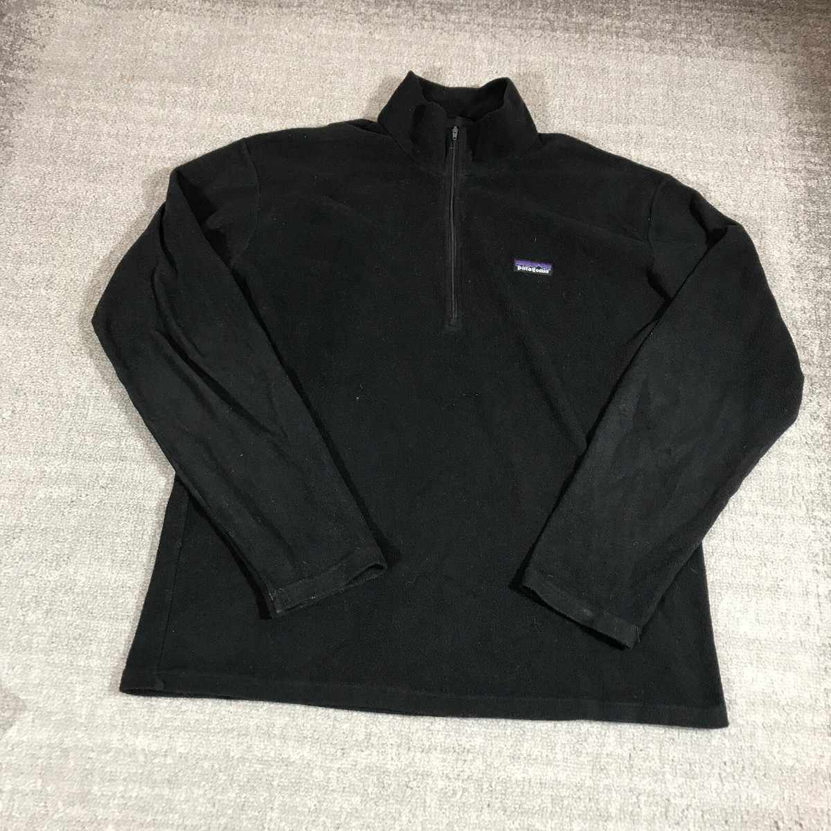 Patagonia Synchilla XL 黒トレーナー Patagonia Sweater Mens Medium Pullover Half Zip Synchilla
