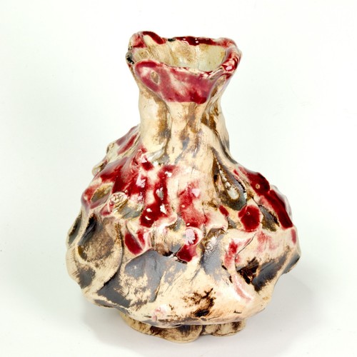 Art Vase sculpture "Höhle Lascaux" w3 sig. Unique Prof.em A. Loeschner-Gornau - Picture 7 of 10