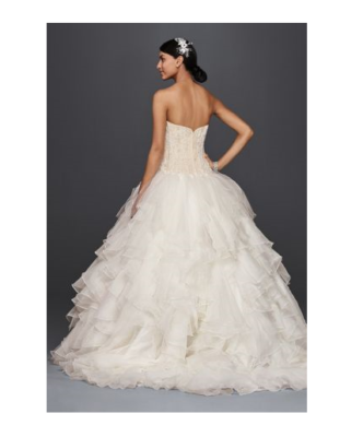oleg cassini organza ruffle skirt wedding dress Organza Oleg Cassini Strapless Ruffled Skirt Wedding Dress Style CWG568,... : Amazon.ca: Clothing, Shoes & Accessories